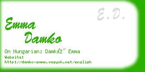 emma damko business card